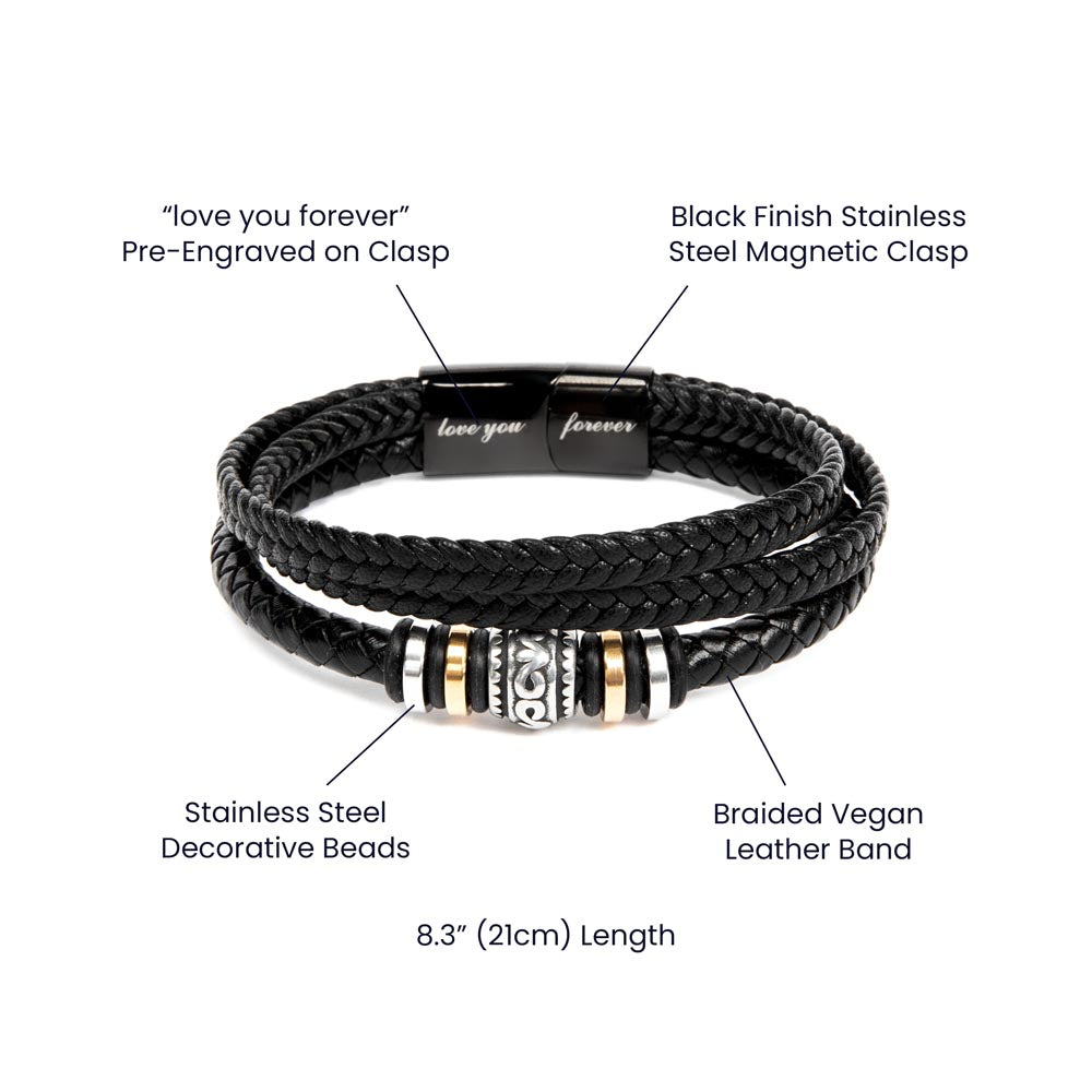 To My Soulmate, Love You Forever Bracelet, Funny Gift for Him