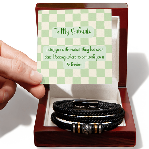 To My Soulmate, Love You Forever Bracelet, Funny Gift for Him