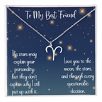To My Best Friend Zodiac Necklace, Funny Astrology Gift