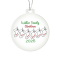 Personalized Family Stocking Christmas Ornament, Acrylic Keepsake