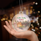 Personalized Family Stocking Christmas Ornament, Acrylic Keepsake