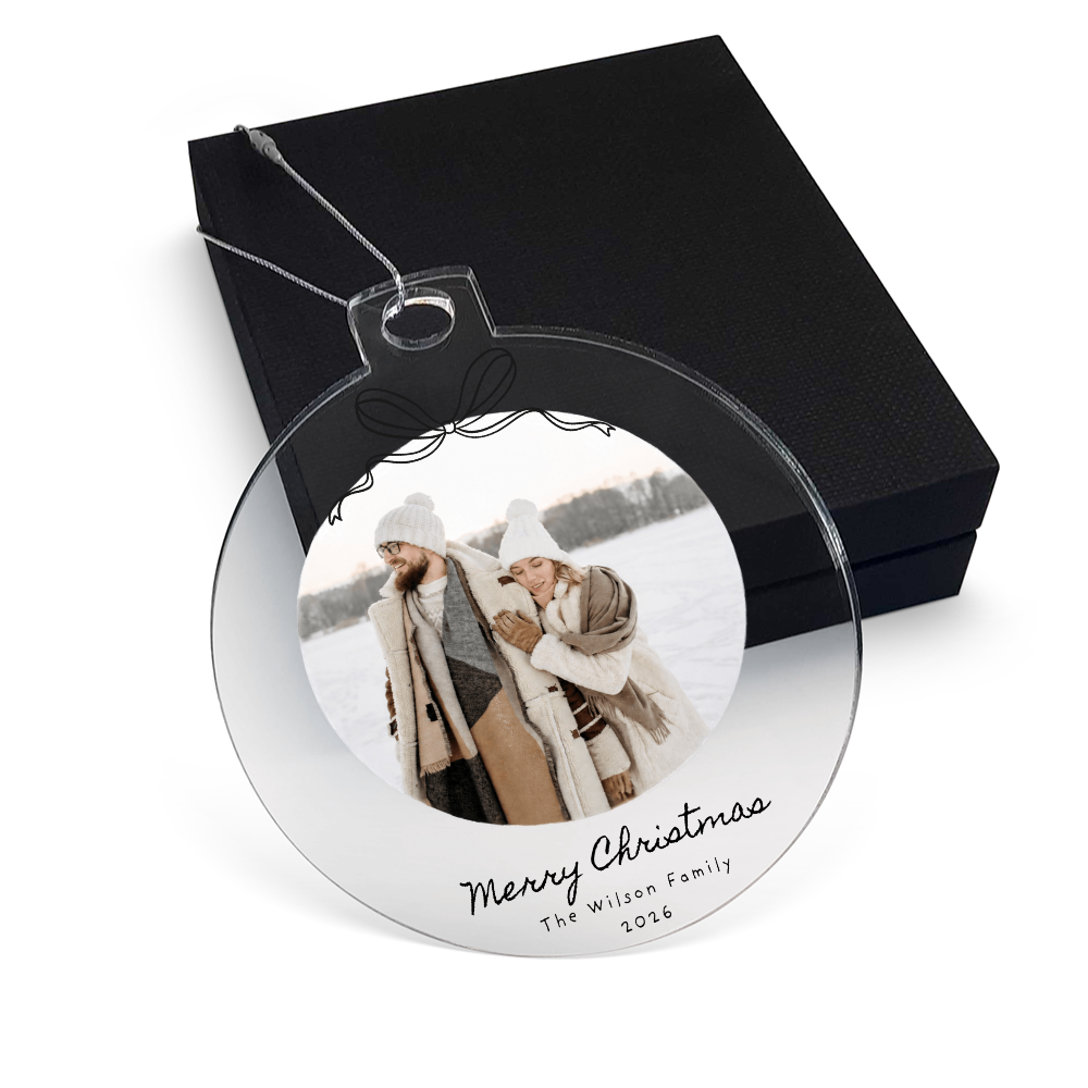 Personalized Family Photo Christmas Acrylic Ornament