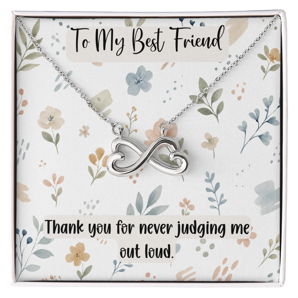 To My Best Friend Endless Love Necklace, Funny Best Friend Gift