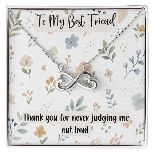 To My Best Friend Endless Love Necklace, Funny Best Friend Gift