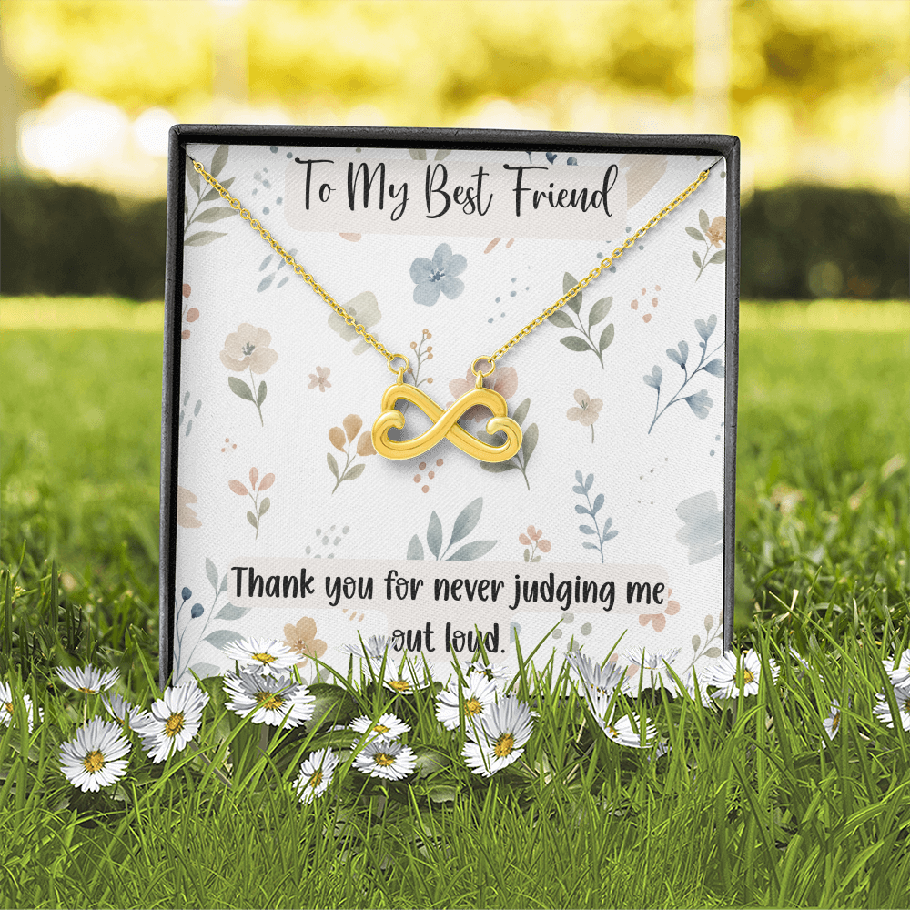 To My Best Friend Endless Love Necklace, Funny Best Friend Gift