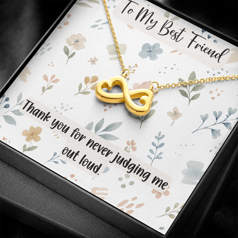 To My Best Friend Endless Love Necklace, Funny Best Friend Gift