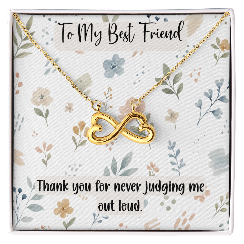 To My Best Friend Endless Love Necklace, Funny Best Friend Gift