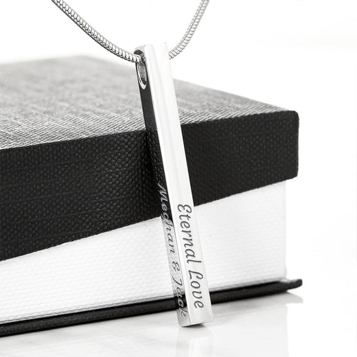To My Sister Personalized 4-Sided Engraved Necklace, Sentimental Sister Gift