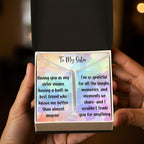 To My Sister Personalized 4-Sided Engraved Necklace, Sentimental Sister Gift