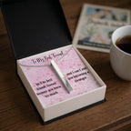 To My Best Friend Personalized 4-Sided Engraved Necklace, Funny Best Friend Gift