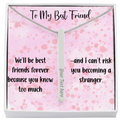 To My Best Friend Personalized 4-Sided Engraved Necklace, Funny Best Friend Gift