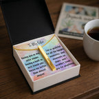 To My Sister Personalized 4-Sided Engraved Necklace, Sentimental Sister Gift