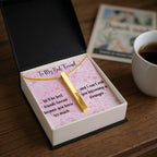 To My Best Friend Personalized 4-Sided Engraved Necklace, Funny Best Friend Gift