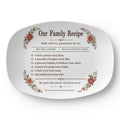 To My Mom, Personalized Family Recipe Platter, Custom Floral Serving Tray