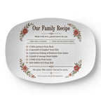 To My Mom, Personalized Family Recipe Platter, Custom Floral Serving Tray