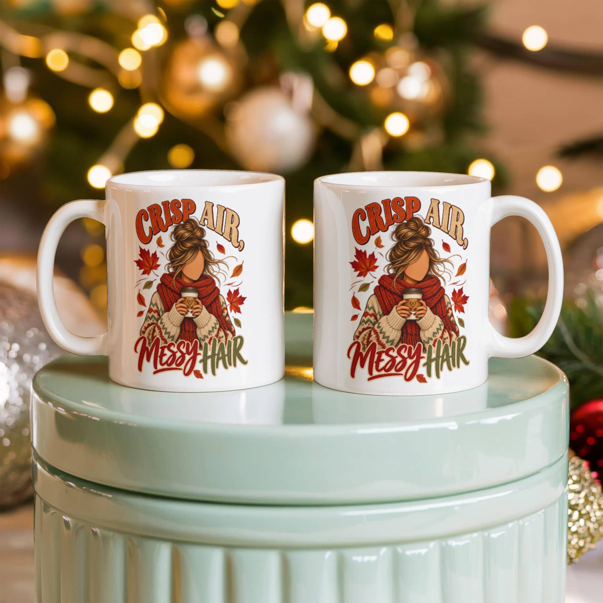 Crisp Air, Messy Hair Mug 11 oz or 15 oz