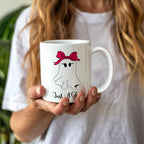 Just a Ghoul Mug, Cute Halloween Ghost Coffee Cup, Gift for Her