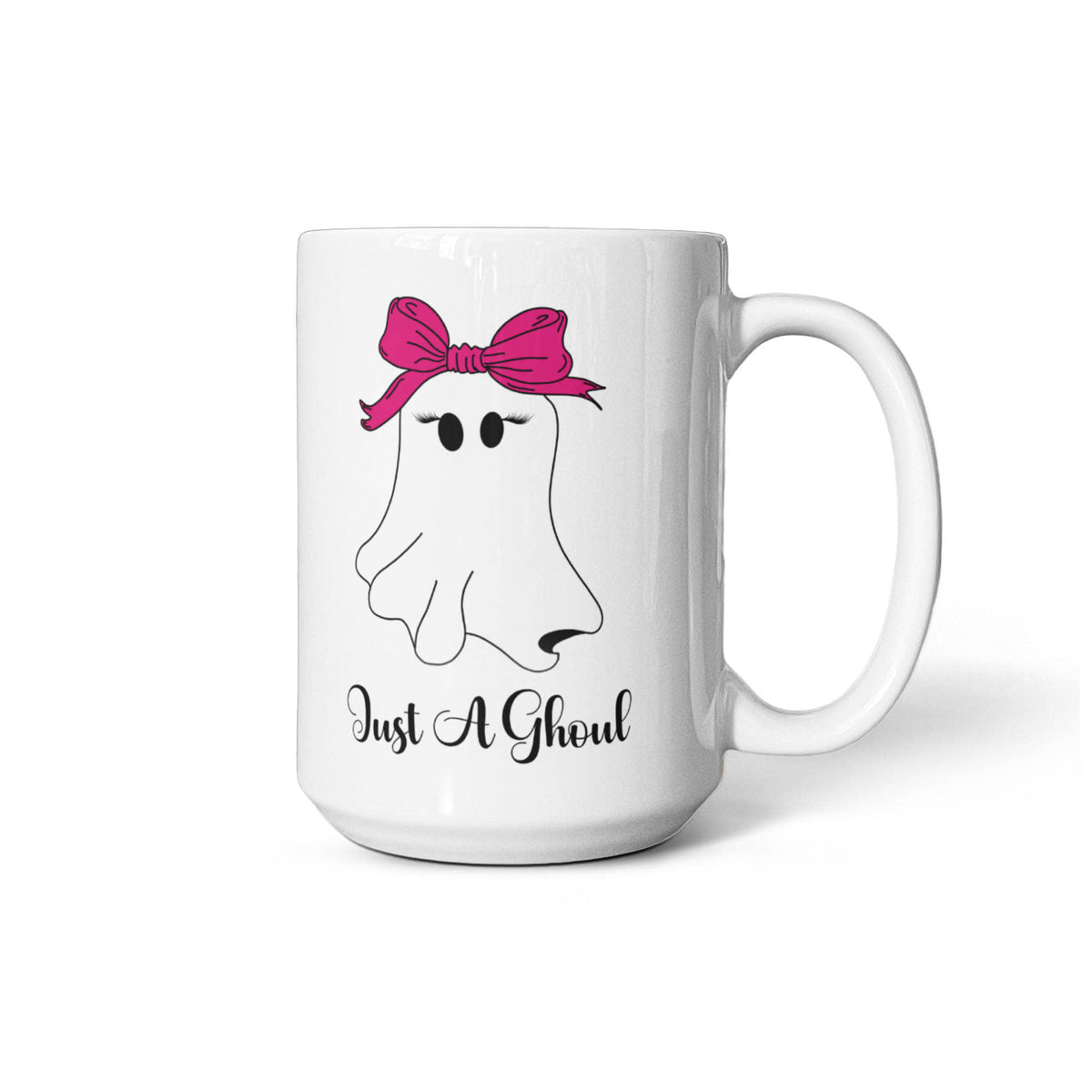 Just a Ghoul Mug, Cute Halloween Ghost Coffee Cup, Gift for Her