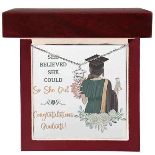 Congratulations Graduate Name Necklace