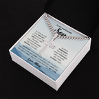 To My Son Personalized Cross Necklace, Meaningful Gift from Mom