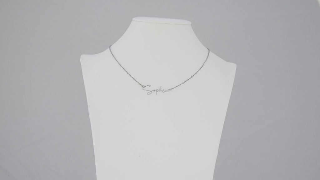 To My Daughter, Personalized Signature Name Necklace, Meaningful Gift from Mom