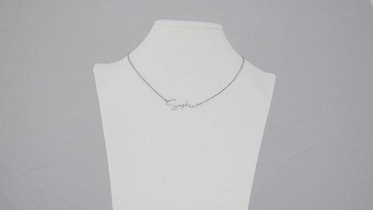 To My Daughter, Personalized Signature Name Necklace, Meaningful Gift from Mom