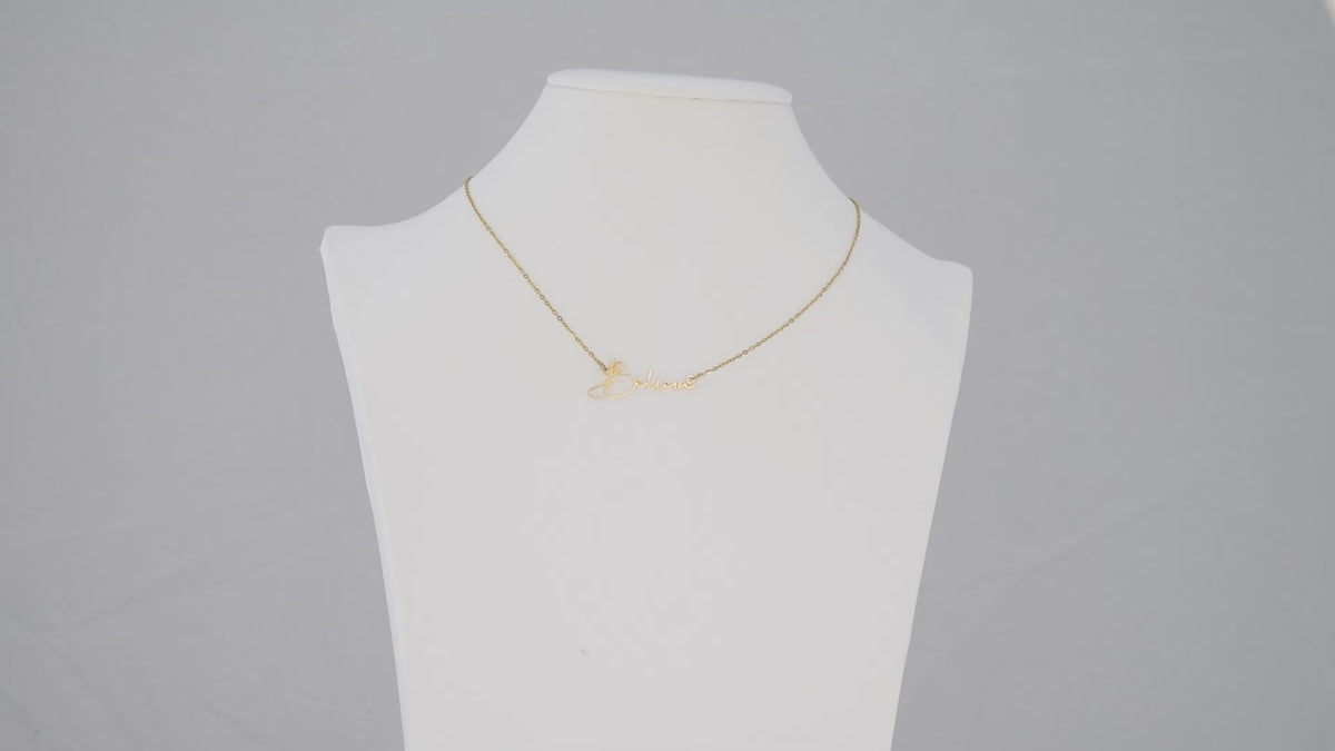 To My Daughter, Personalized Signature Name Necklace, Meaningful Gift from Mom