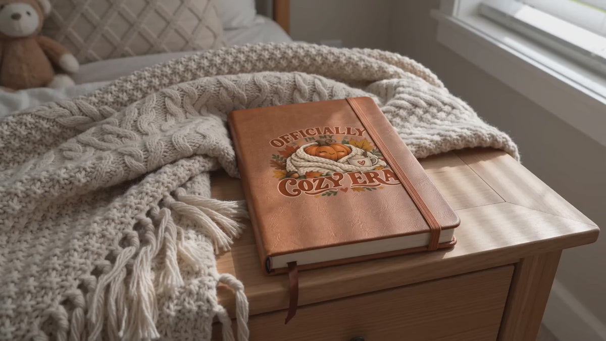Officially In My Cozy Era - Vegan Leather Journal